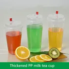 Disposable Reusable Or PP Material Bubble Pearl Milk Tea Plastic Cup For Beverage