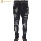 New Arrival Fashion Style Stock Men's Skinny Pants Ripped Denim Jeans