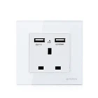 SRAN 13A electric power UK wall socket with 2 USB outlet