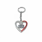 Custom die cast metal letter key chain/keyring with custom logo