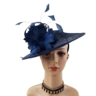 Ladies Sinamay Hair Accessories Wholesale Fascinator Hats 3 Layers Sinamay Headwear Tea Party Millinery Headpiece