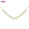 women palm shape 18k gold plating jewelry chain necklace for daily use