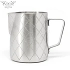 Engraved 350ml Stainless Steel 304 Milk Frother Pitcher Jug