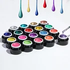 2019 China New Shiny Powder Soak Off Nail Art UV Gel Cheap Nail Polish 5ml Glitter Stamping Gel