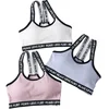 2019 latest new and fashion young girls 100% rib cotton sexy sport wire free crop top underwear detachable foam athletic bra