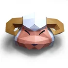 3D Sheep Animal Costume Cosplay DIY Paper Craft Model Mask Christmas Halloween Prom Party Gift