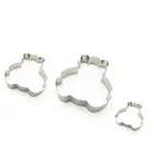 Multilayer Anniversary Birthday Cake Baking Mold,Stainless Steel Bear Mouse Molding Mousse Cake Rings(Bear-shape)