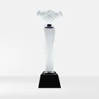 Hot sale crystal handshake trophy Hand award on base personalized souvenir gifts