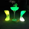 led highboy cocktail table/led high light up square table 3d led infinity mirror table