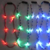 Plastic LED Necklace Light up LED Mardi Gras Beads Necklace Cheerleading Carnival Party Christmas Jewelry LED Beaded Necklace