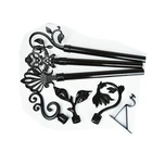 Fitting hollow metal 25mm curtain pole powder coated curtain rings