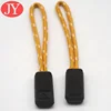 Black+Yellow Custom Plastic Zipper Pullers Pulls for Outdoor string Backpack zipper pull