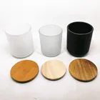 7oz 10oz 14oz 17oz painted opaque /frosted /matte white glass candle jar with lid