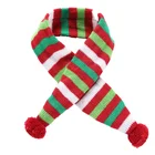 factory direct supply fashion Pet scarf dog clothes Christmas cat sweater thickened pet sweater Colorful stripe scarf