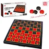 Foldable checkers board game set plastic chess toys hot selling checkers for kids