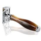 mens good quality bic bicolor classic eco friendly faux horns Faux horns imitate horn metal Double edge safety razor