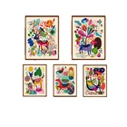 5 Panels Framed Wall Canvas Painting Art Printed Abstract Animal Art on Canvas