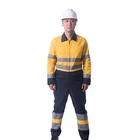 Hot Sale wholesale Custom unisex safety reflective overall fireproof suit safety workwear uniform