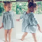 New arrival Col Claudine casual style children clothes cotton little girls floral flower dresses