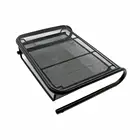 Office home school black metal mesh wire desktop organizer TV laptop computer monitor stand