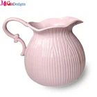 Luxury Pink Ceramic Big Flower Pot Garden Vase Home Decoration