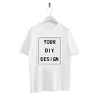 100%Cotton 180 Grams Custom Photo or Logo Print T Shirt Tee Top for Men Women White Color T-shirts S-XL