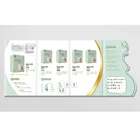 Luxury marble design cardboard paper instruction card printing with glitter gold stamping