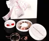 Luxury Bracelet gift package box unique flower round box for Jewelry set OBM retail