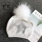 Custom Winter Fur Pom Pom Hat Woollen Beanie Design With Detachable Furry Fur