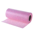 Factory red disposable cleaning cloths reusable kitchen paper wipes