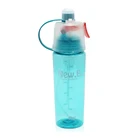 Food grade bpa free custom 600ml drinking plastic spray water bottle