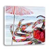 Handpainted modern abstract beach umbrella animal crab oil painting manufacture cheap goods from china