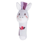 MEEKA HOUSE Donkey Denny baby plush hand held rattle toy with bb stick for 0-12 months infant pressing