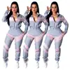 New fashion sport womens tracksuit Sport jackets long pants suits two piece set women outfit matching sets Y11600