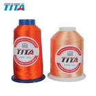 100% Polyester Cones Embroidery Thread Cheap Polyester Embroidery Thread with Plastic Yarn Cones