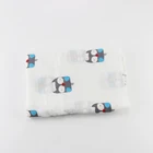 Customized baby monthly milestone organic cotton baby blanket