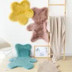 Animal shape Soft Faux Fur Sheepskin bear Rug Baby Room Carpet