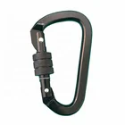 Factory sell flat d shape camping lock carabiner hook in aluminum