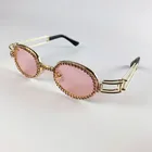 2019 New flat frame sunglasses claw chain diamond star with a high-grade sunglasses wedding photography props glasses
