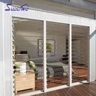 Aluminium frame glass louver window adjustable shutter window with tempered glass