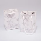 Customized small marble texture wedding door perfume gift paper bags