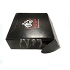 Glossy black recycled paper corrugated shipping mail box for packing shoes