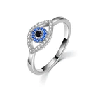 Fashion jewelry eyes shape 925 Sterling Silver Ring