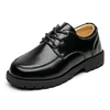 YY10114S Hot sale excellent quality children genuine leather shoes wholesale kids boys stylish leather dress shoes