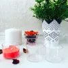 Factory wholesale tea light round shape plastic container for candles