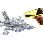 Party Supplier Upgrade Charging Style Gold Cash Cannon Money Gun
