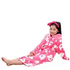 Flannel Boys Cartoon Gown Hooded Robes towelling Children Bathrobe Kids Homewear Soft Pajamas