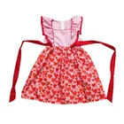 Valentine's Day New Design Loving Heart Printing Toddler Girls Boutique Clothing Kids Cotton Wear Kids Dress