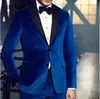 Latest Design Groomsman 2 Piece Coat Pant Velvet Fabric Men Suit WF652