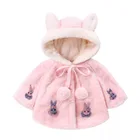 wholesale girl cosplay cloak plush cuddly cute rabbit custom soft baby children animal cloak winter plush cloak for gift